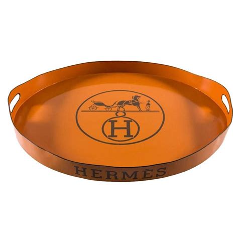 vintage orange hermes serving tray|hermes serving plate.